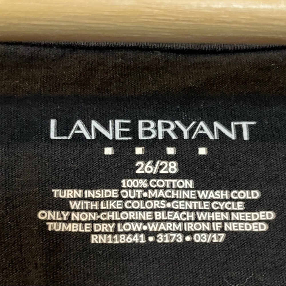 Lane Bryant black sleeveless cotton top w/ side ties plus sz 26/28 - Picture 4 of 6